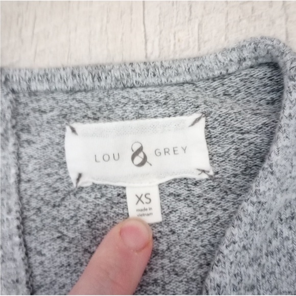 Lou & Grey Grey Long Sleeve Lounge Jumpsuit Sz XS - Picture 4 of 12